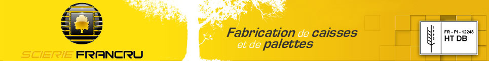 Logo Scierie Francru : Fabrication de caisses et de palettes